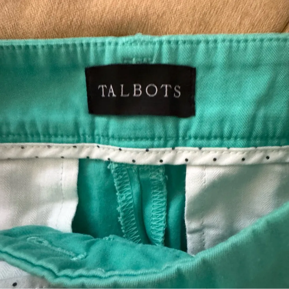 Talbots perfect skimmer slim legs cropped pants size 6 teal blue - Image 6