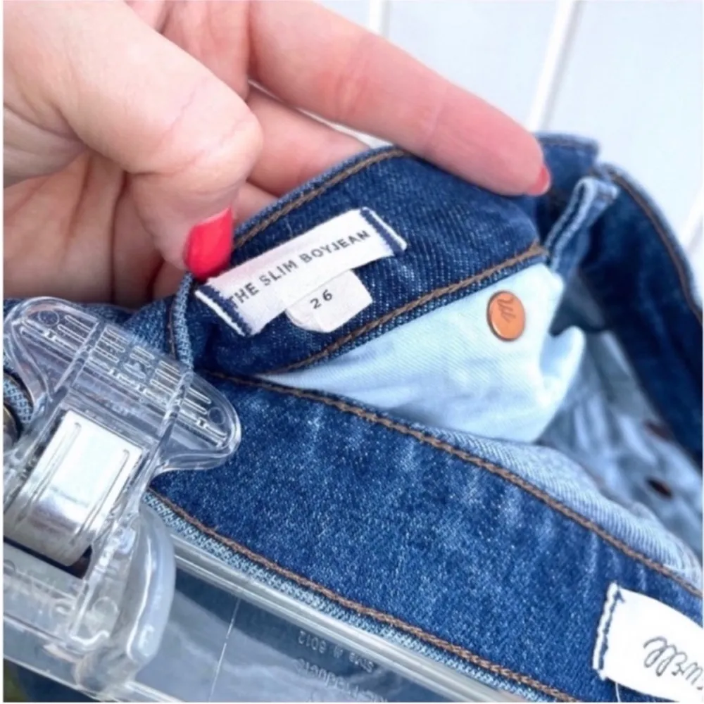 Madewell The Slim Boyjean Boyfriend Straight Jeans High Waist 26 - Image 5