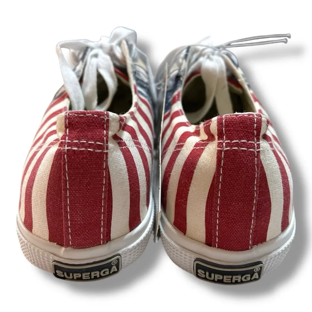 Superga Patriotic Canvas Sneakers with Stars and Stripes Women’s 10/Men’s 8.5 Blue - Image 8