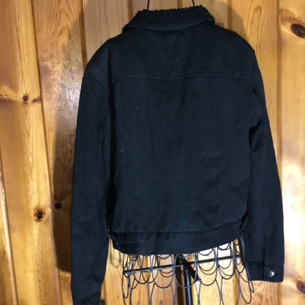 By 26 Ashley vintage charm size large jean jacket black boho western hippie - Image 6