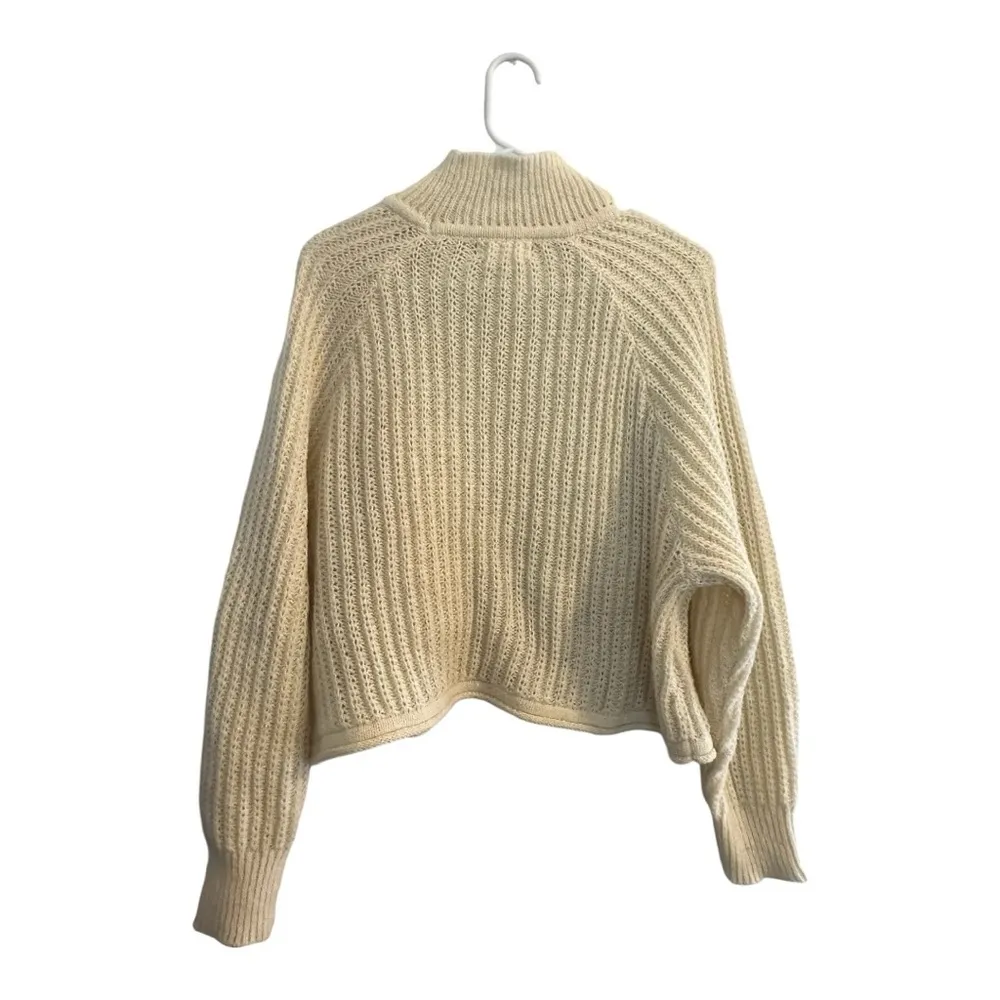 Altar'd State  Cream Knit Mockneck Sweater // Size Small - Image 4