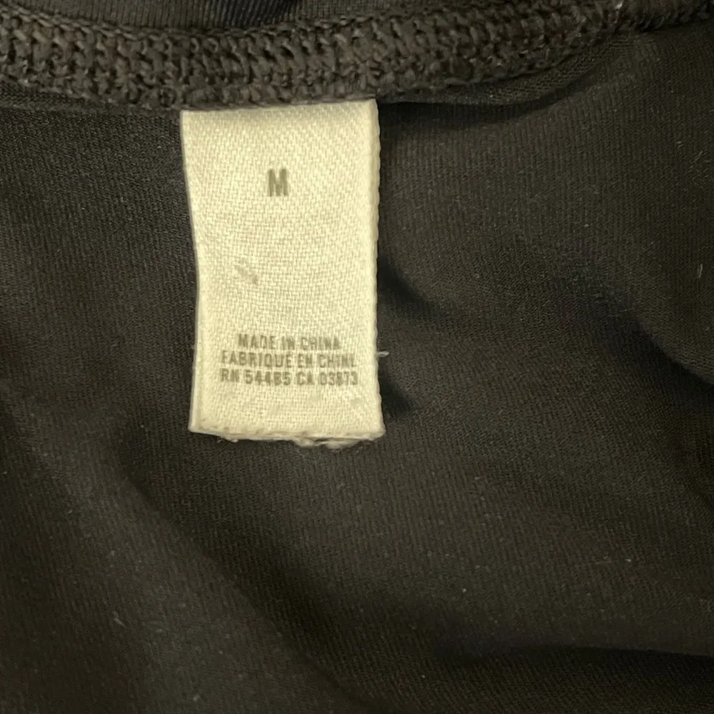 high waist black leggings with crisscross leg details Medium - Image 5