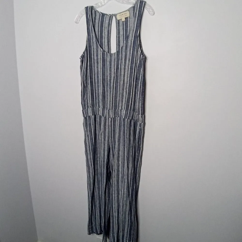Cloth & Stone stripe sleeveless jumpsuit size small - Image 3