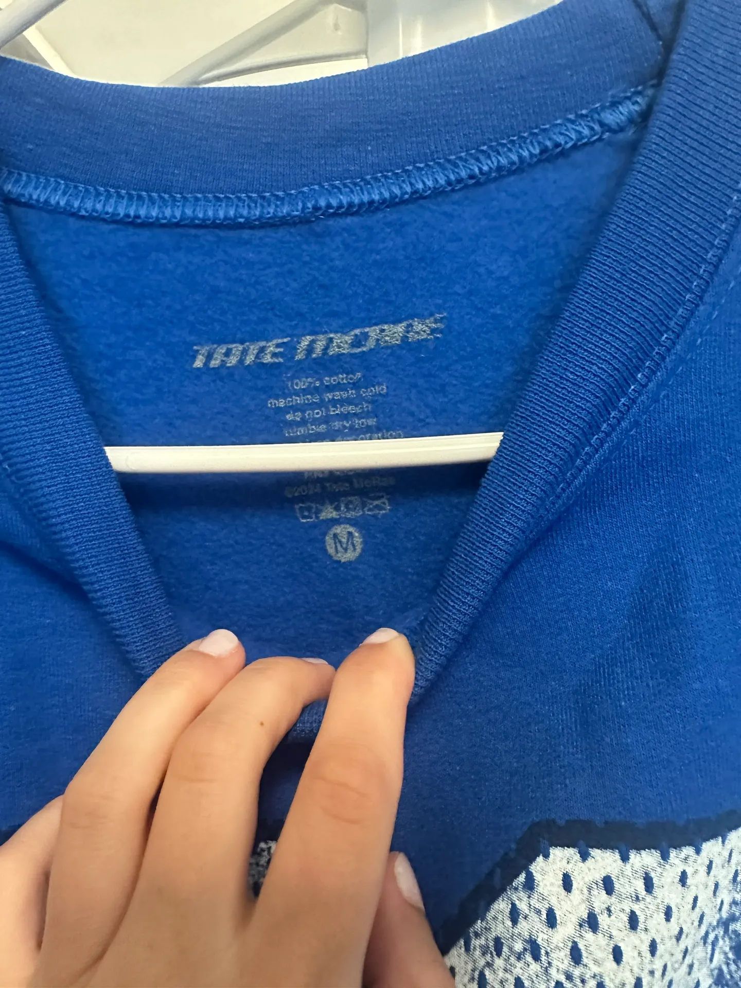 Tate Mcrae think later tour crewneck Blue Size M - Image 3