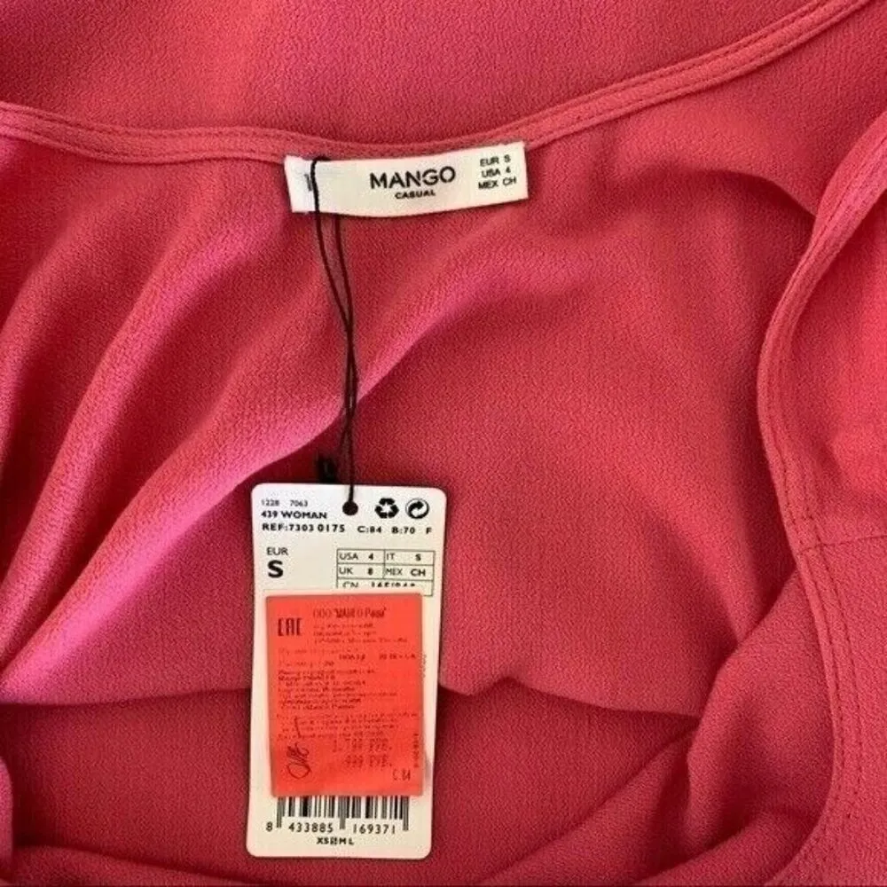 Mango Pink Sleeveless Midi Dress 4 Feminine Chic NWT Summer Look - Image 5