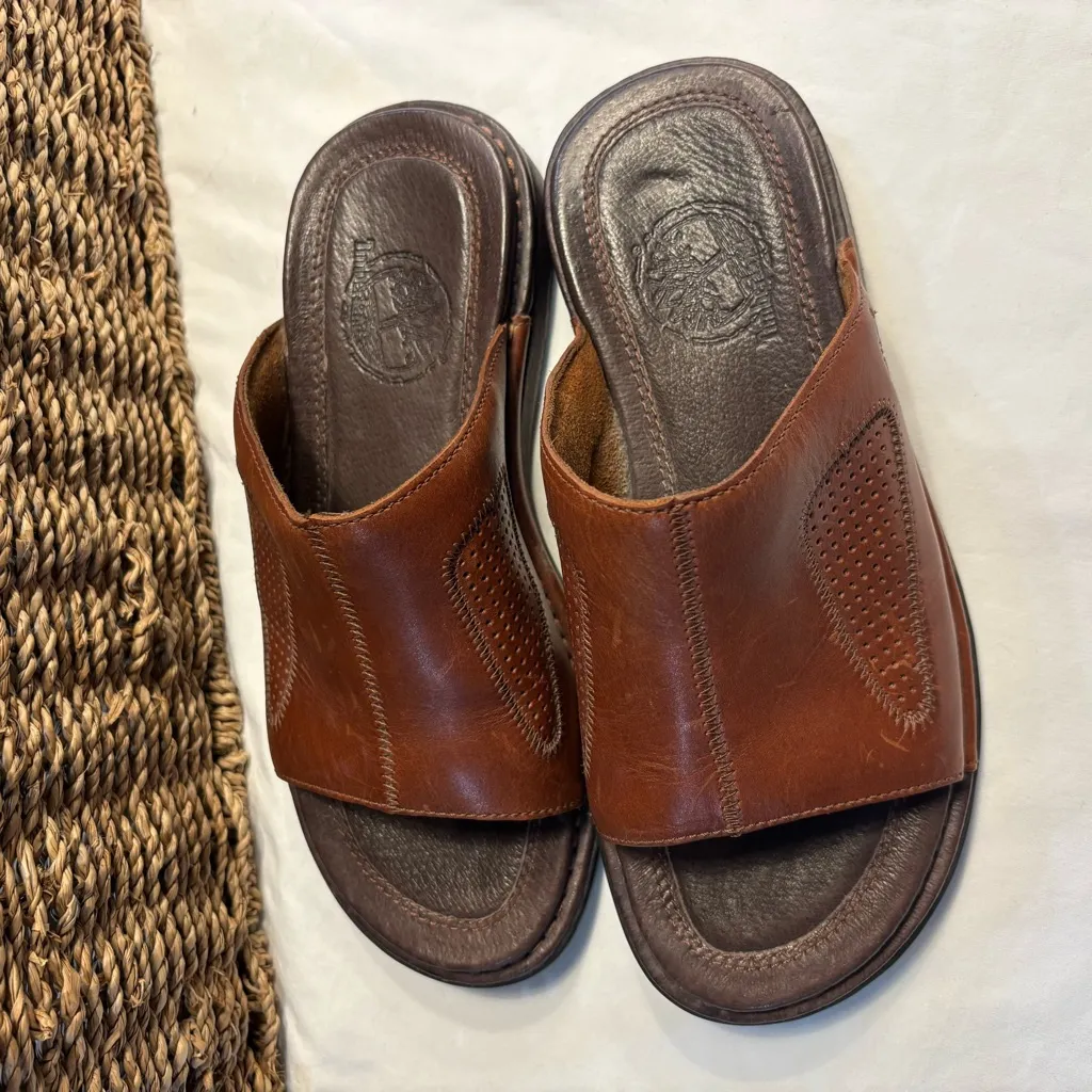 Timberland Originals Slide Sandals Women’s Size 7 Brown Leather - Image 3