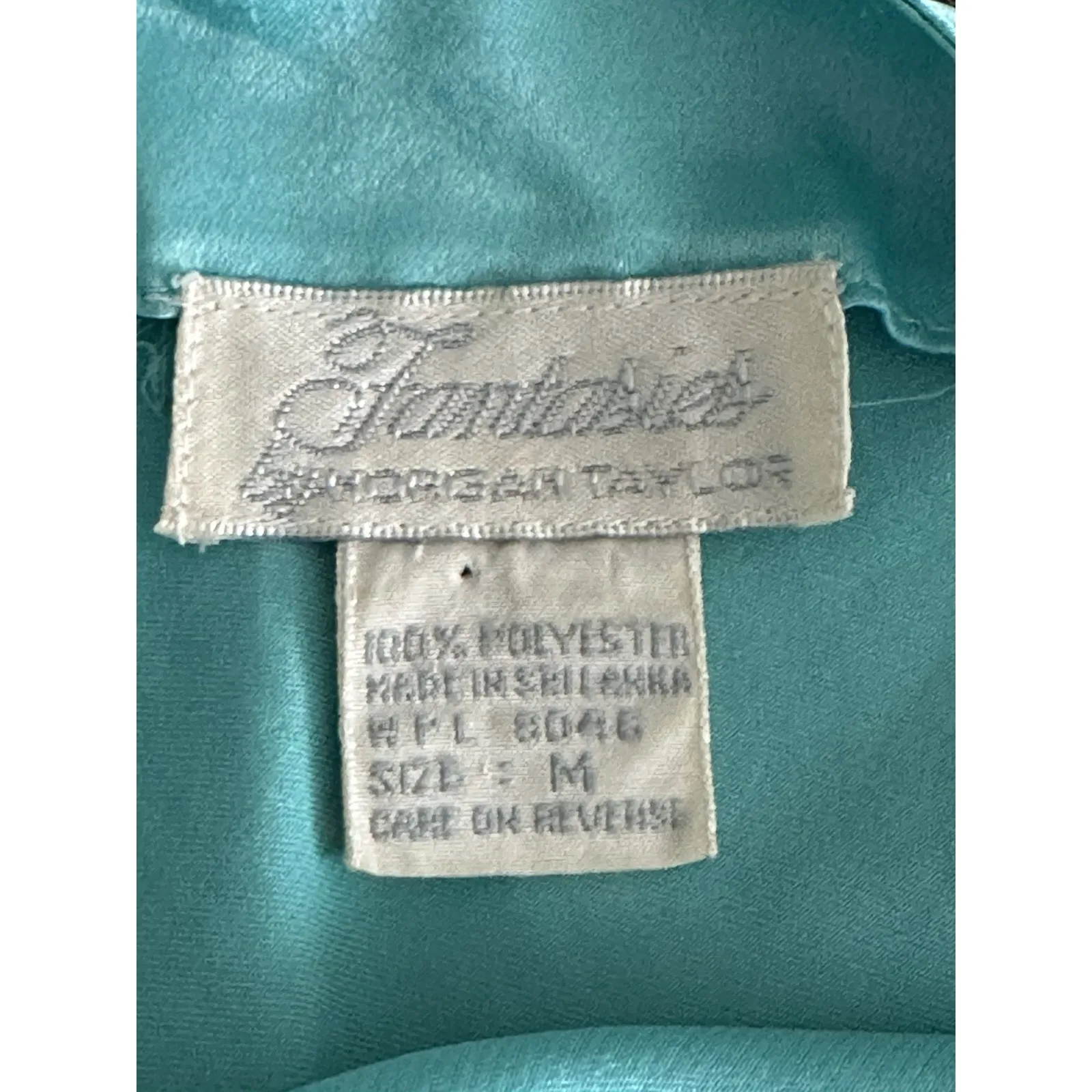 Morgan Taylor Satin Chemise Slip Blue Y2K Coquette Lingerie Nightgown M - Image 5