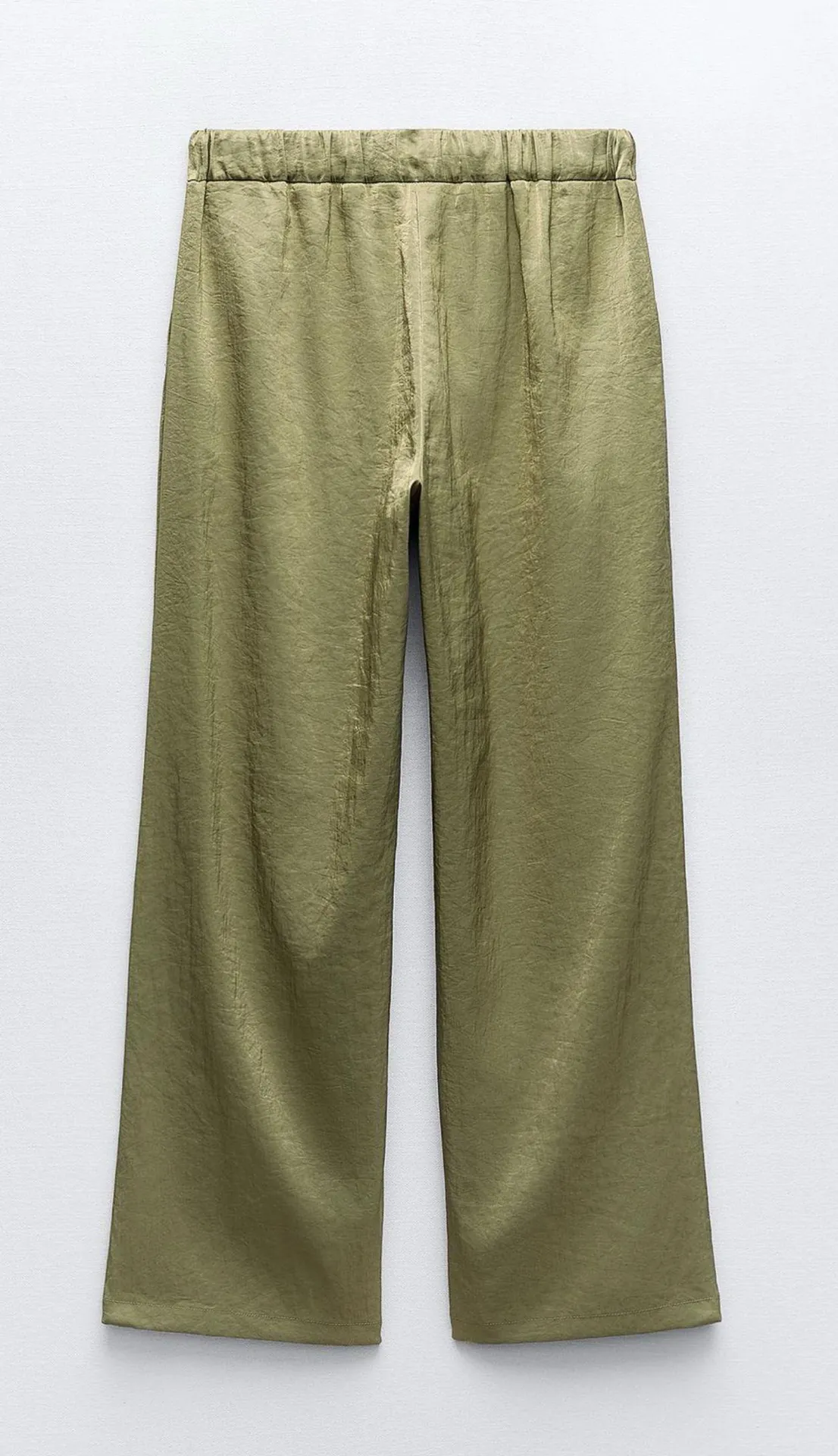 NWT  - SHINY FABRIC WIDE LEG PANTS - Image 3