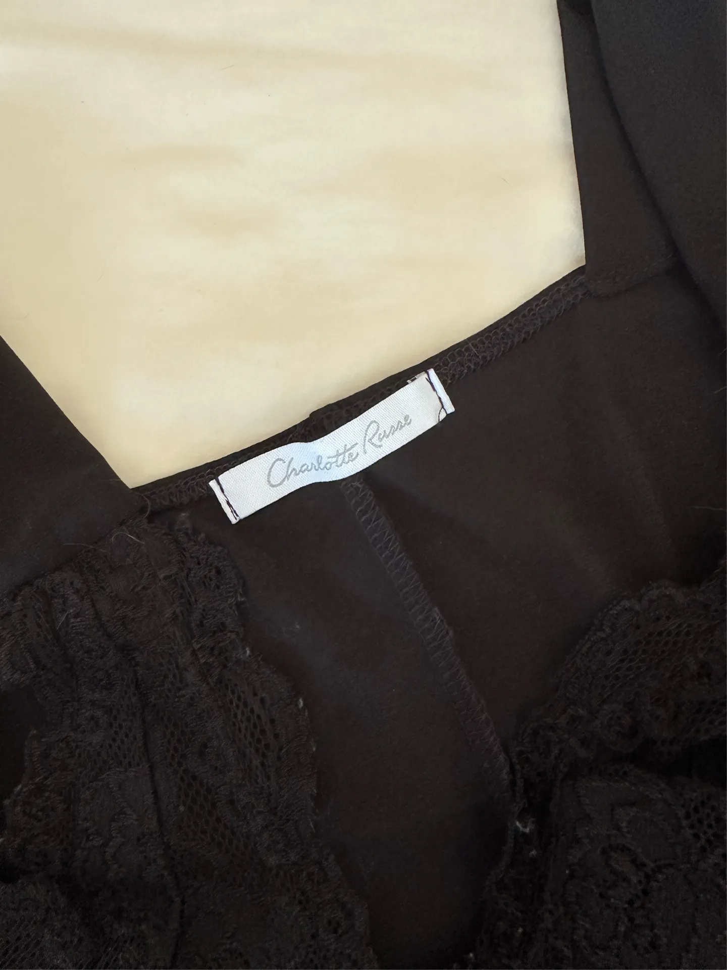 Vintage Charlotte Russe Black Lace Mini Dress - Image 6