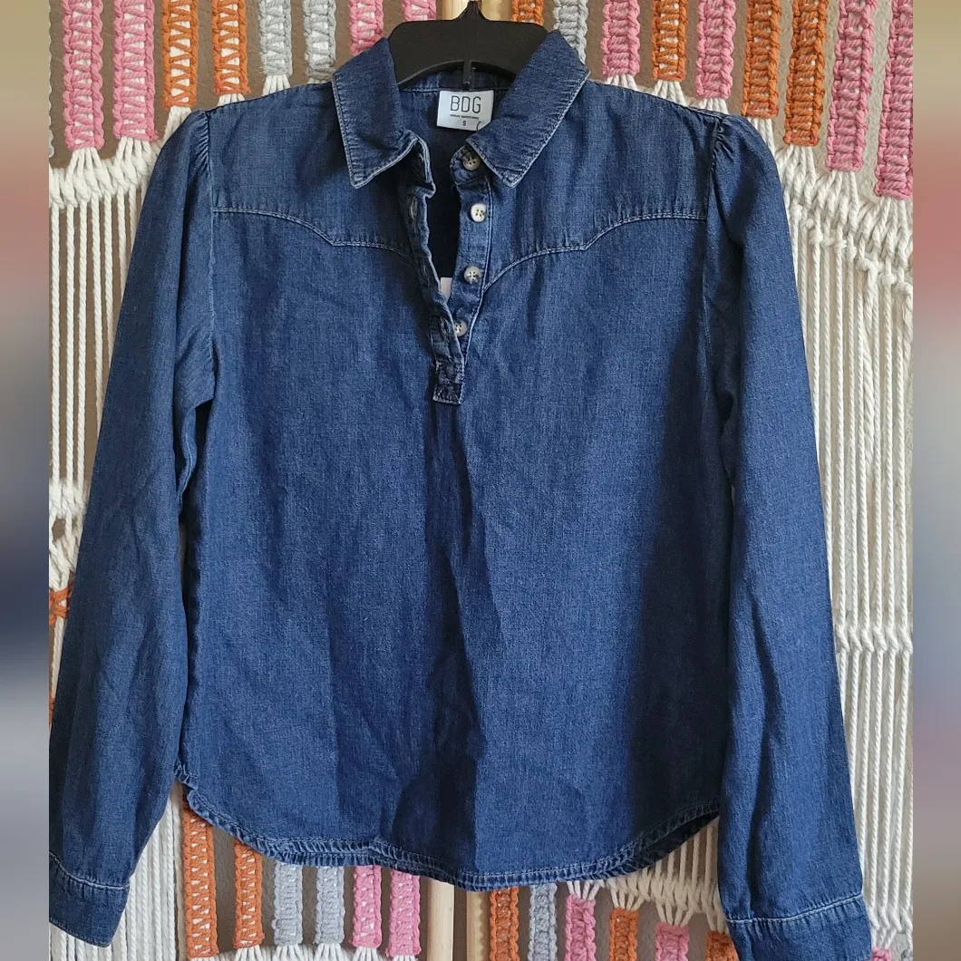 BDG urban outfitters western denim popover blouse - Image 11