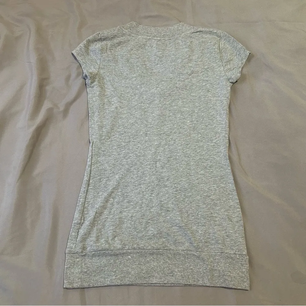 SO y2k Gray Fitted Cap Sleeve T-Shirt - Image 5