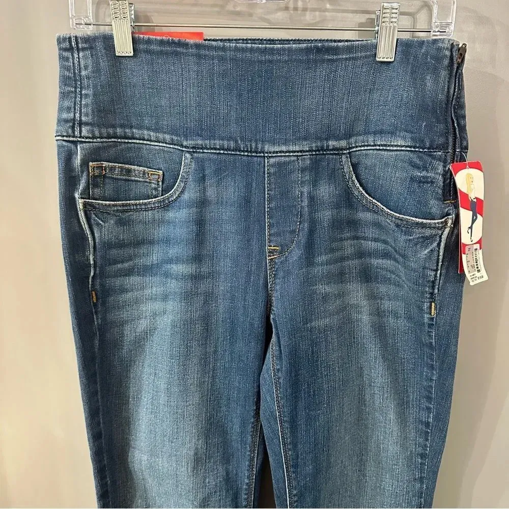 NWT SPANX Signature Capri Stretchy Elastic Waistband Women’s 27 Crop Jeans - Image 4