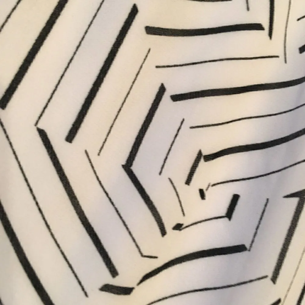 Worthington Black & white Double layered side slit Silky Maxi skirt - Image 3