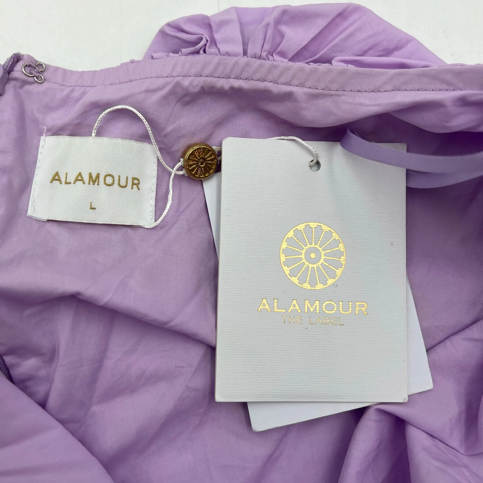 Alamour Dalida Mini Dress Lilac Purple Party Cocktail Size 8 - Image 3