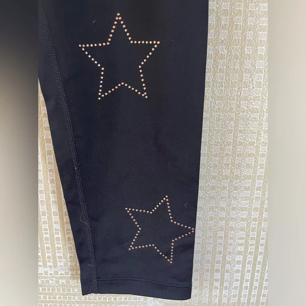 Calvin Klein Performance leggings  black with star embellishment Sz M - Image 4