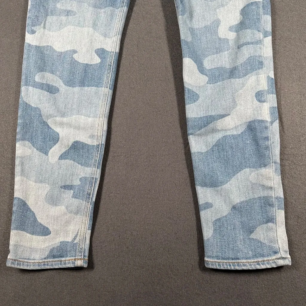 Rag‎ & Bone Womens 28 Cate Mid Rise Ankle Skinny Blue Camo Cropped Jeans - Image 3