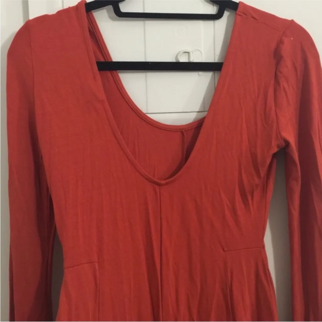 ASOS orange bell-Sleeved Dress - Image 3