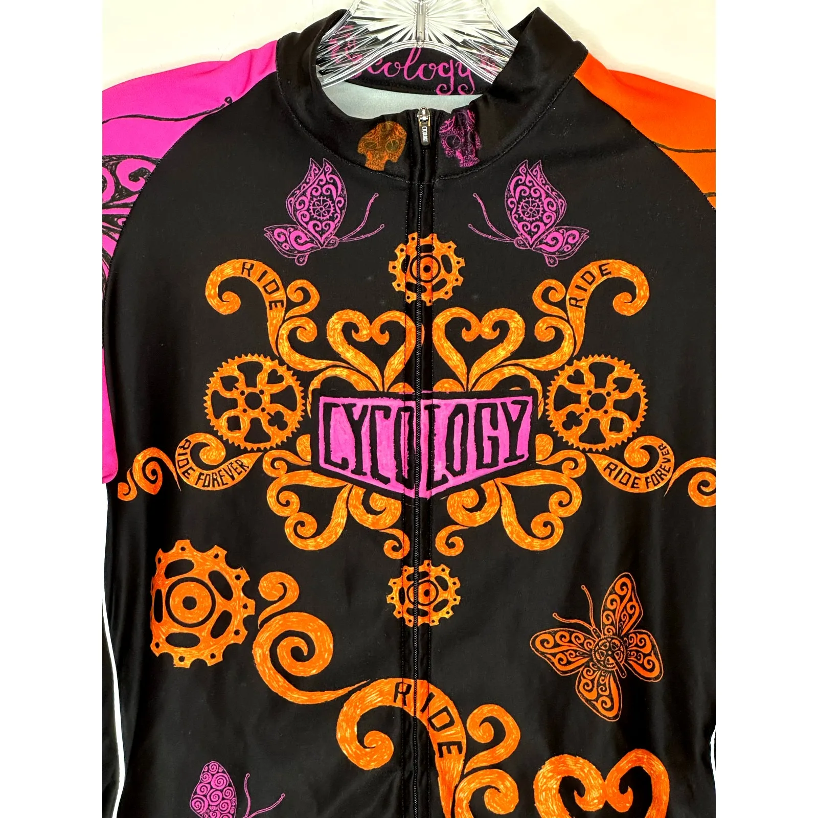 Cyclology Free Your Mind Women's Long Sleeve Cycling Base Layer top size XL Black - Image 2