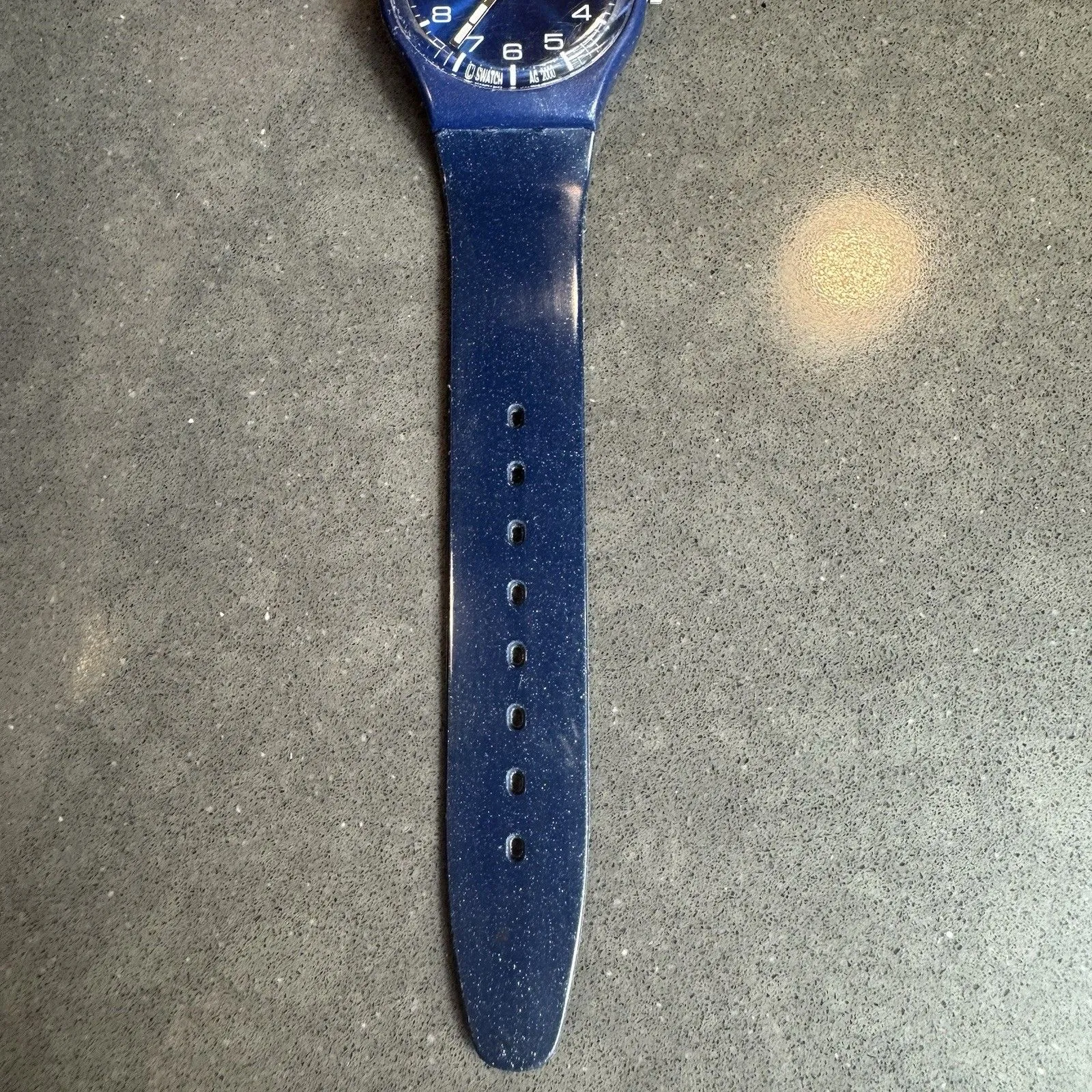 Swatch Watch Just Blue GN715 Blue Sparkling 34mm 2001 Glitter Y2K - Image 5