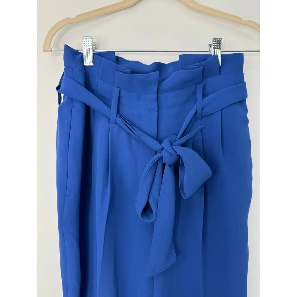 NEW Boden Dress Pants Women 2 Cobalt Blue Paper Bag Waist Versatile Comfort - Image 5