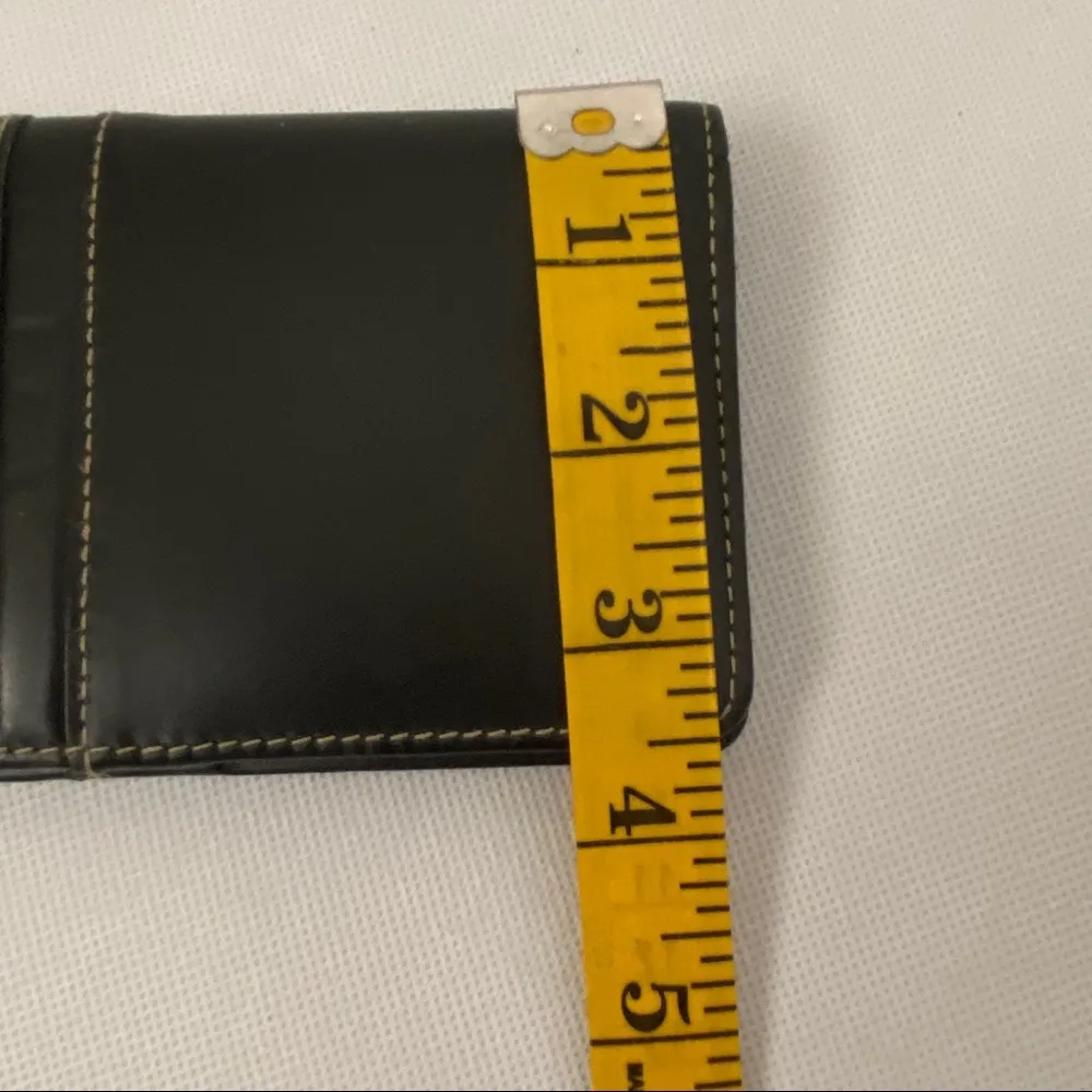 Buxton Wallet Leather Black Card Organizer Id Checkbook Clutch - Image 7