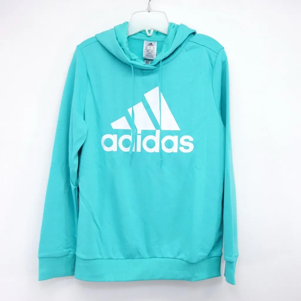 Adidas ESSENTIALS RELAXED LOGO HOODIE in turquoise S - Image 3