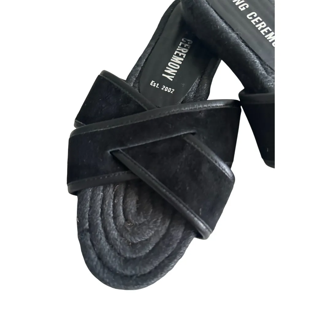 Opening Ceremony  Black Double Strap Sandals Size 38 / US 8 - Image 5