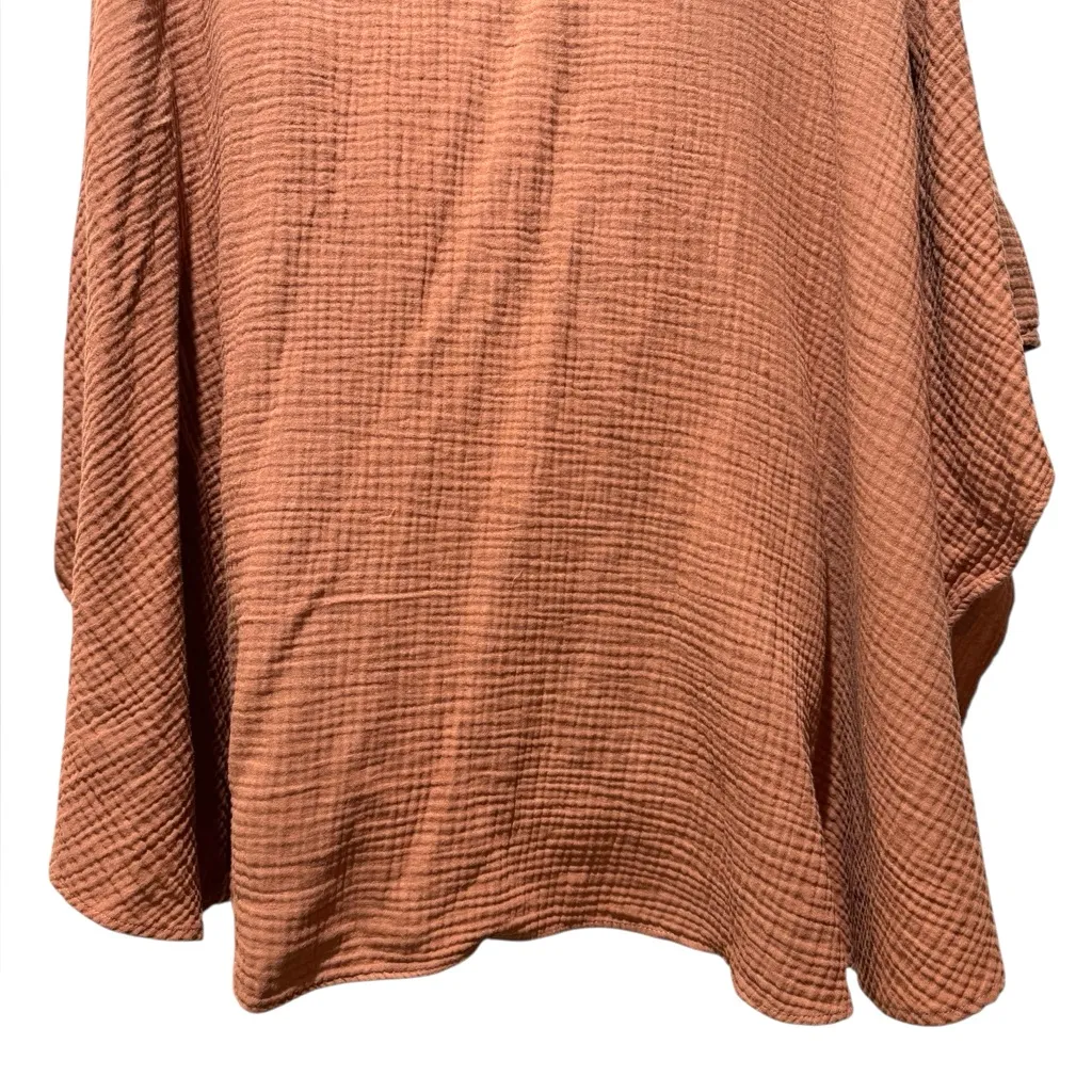 Universal Threads Universal Thread Textured Gauze Kimono Wrap Shawl Rust Brown One Size - Image 6