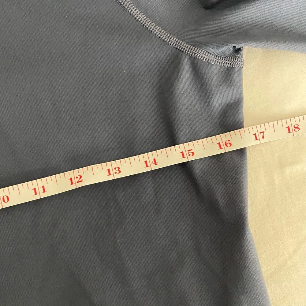 Under Armour Steel Blue Rush ColdGear Long Sleeve Mock Neck Zip Back Size Small - Image 8