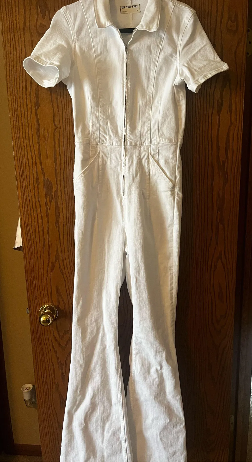Free People White Denim Jumpsuit  - Image 2