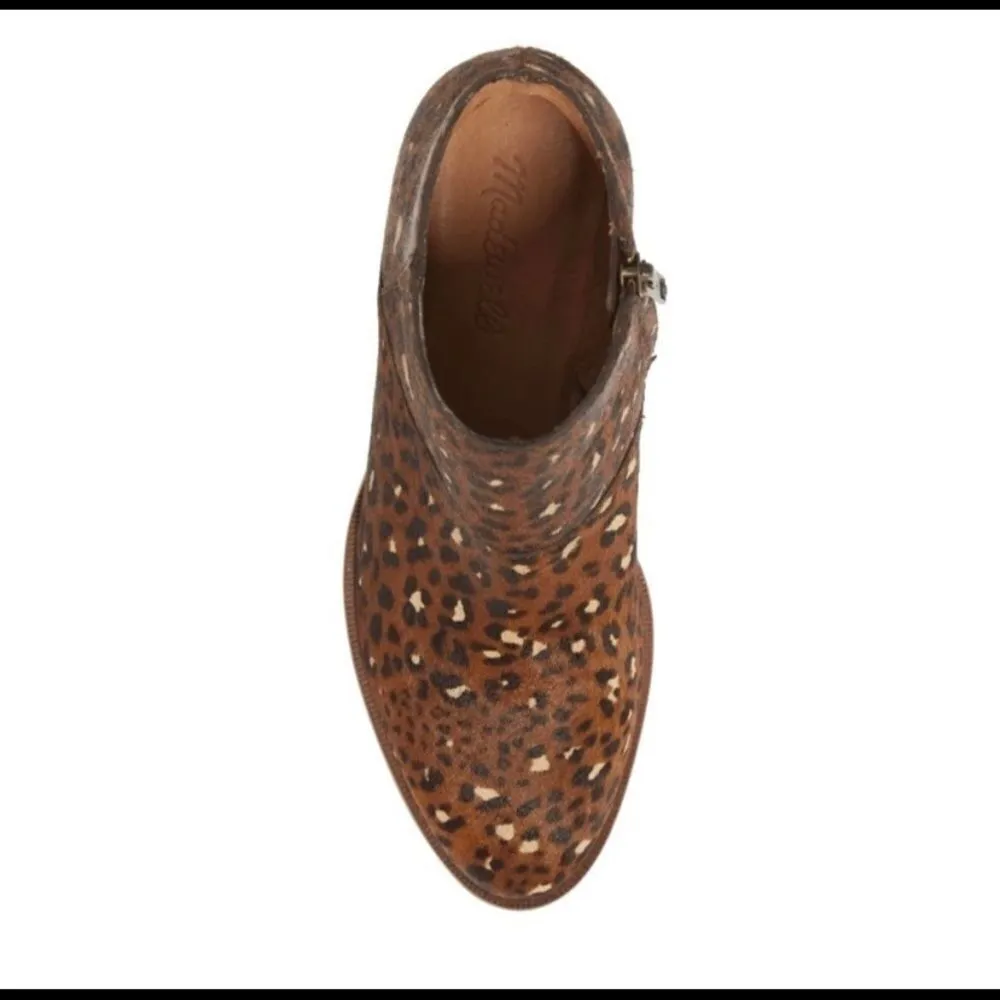 Madewell Rosie Ankle Boot in Painted Leopard Calf Hair Sz 6 - Image 6