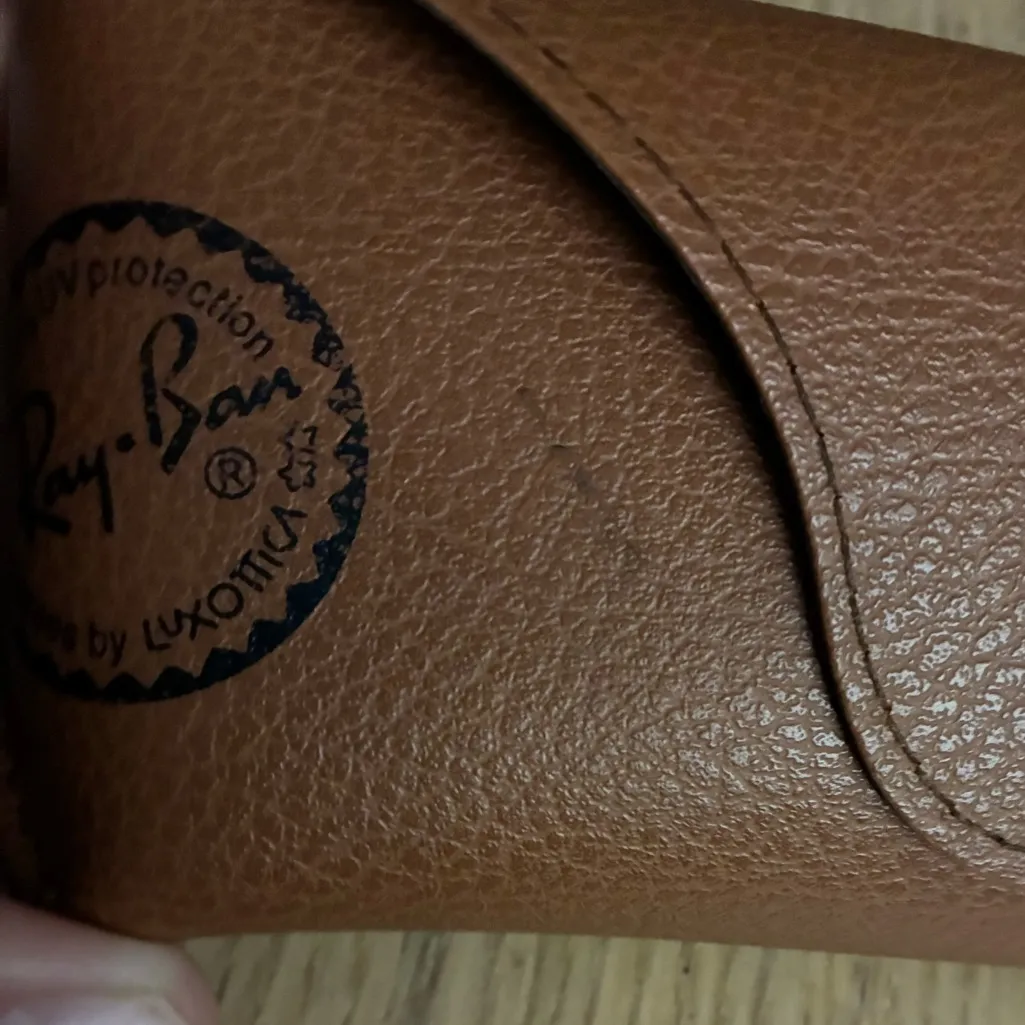 Ray-Ban Brown Leather Sunglasses Case - Image 7