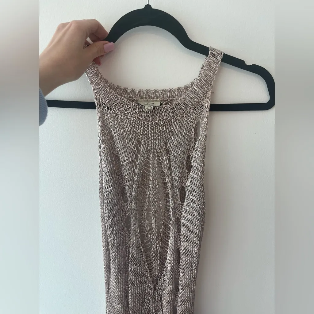 HOT & DELICIOUS BEACH COVERUP METALLIC MAXI DRESS M/L - Image 5