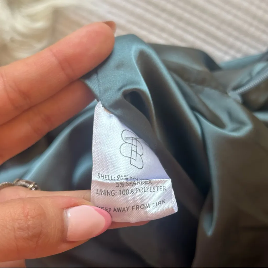 Baltic Born Cecilia One Shoulder Midi Dress Size Large Blue Sage - Image 4