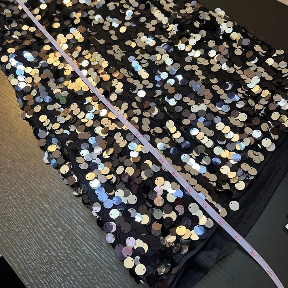 Revolve h:ours Darrell Mini Dress in Black Galaxy Sequin Small - Image 14