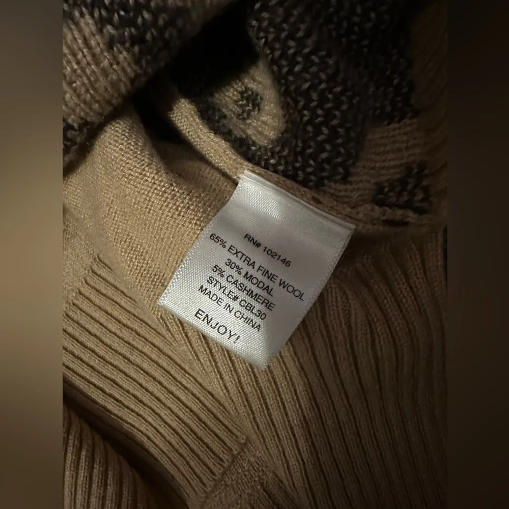 Michael Stars Leopard Print Fine Wool Blend Sweater Size Small - Image 9