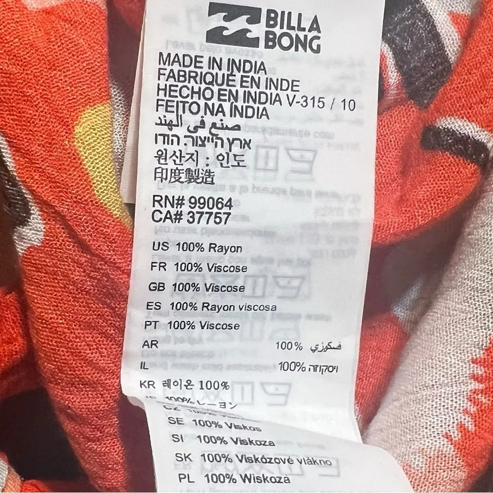 Billabong Breathe Light Top in Fire size Small - Image 13