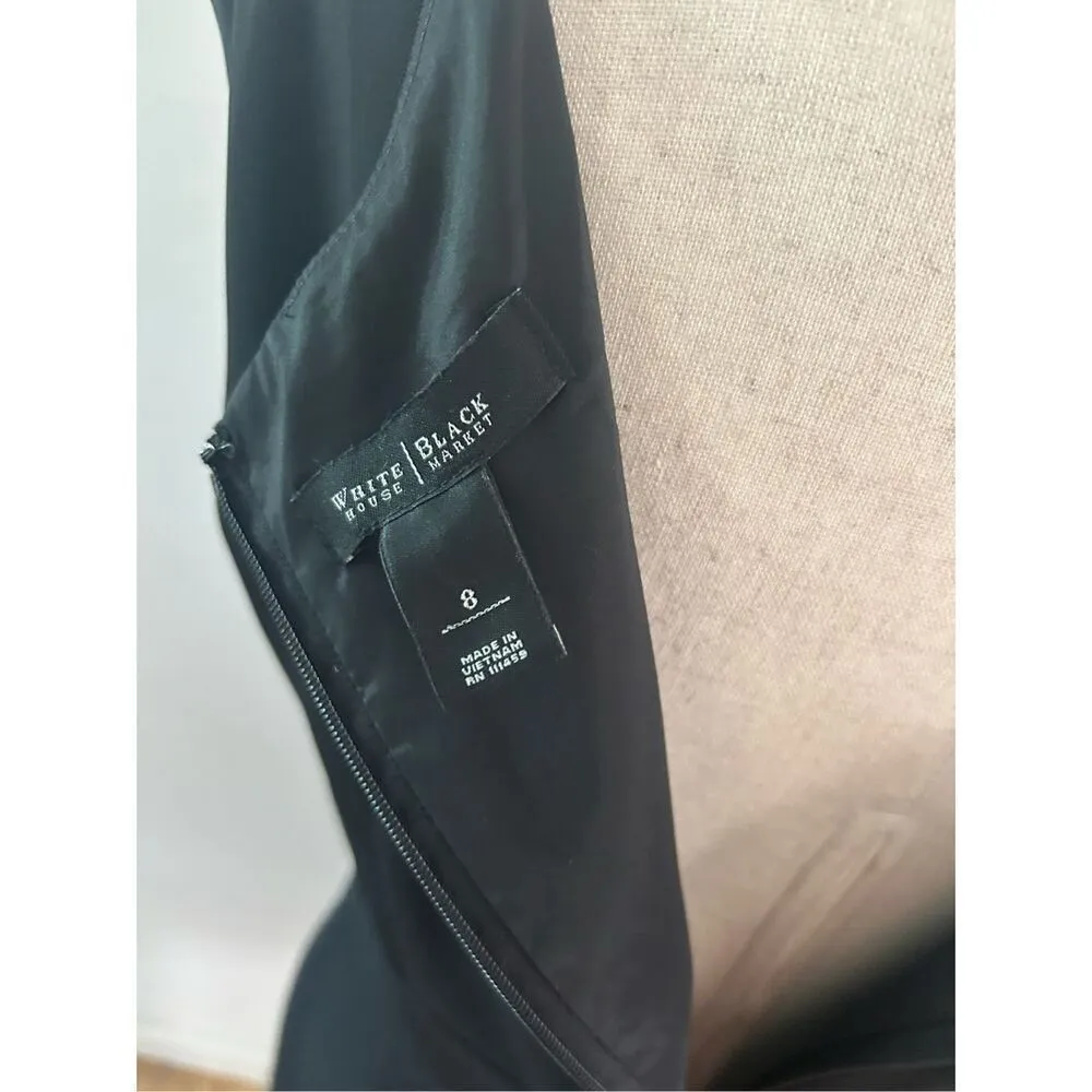 White House black market black classy work dress sleeveless classy size 8 - Image 5