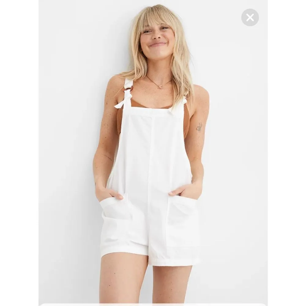 Aerie Beach Shortalls White Size Small‎ - Image 10