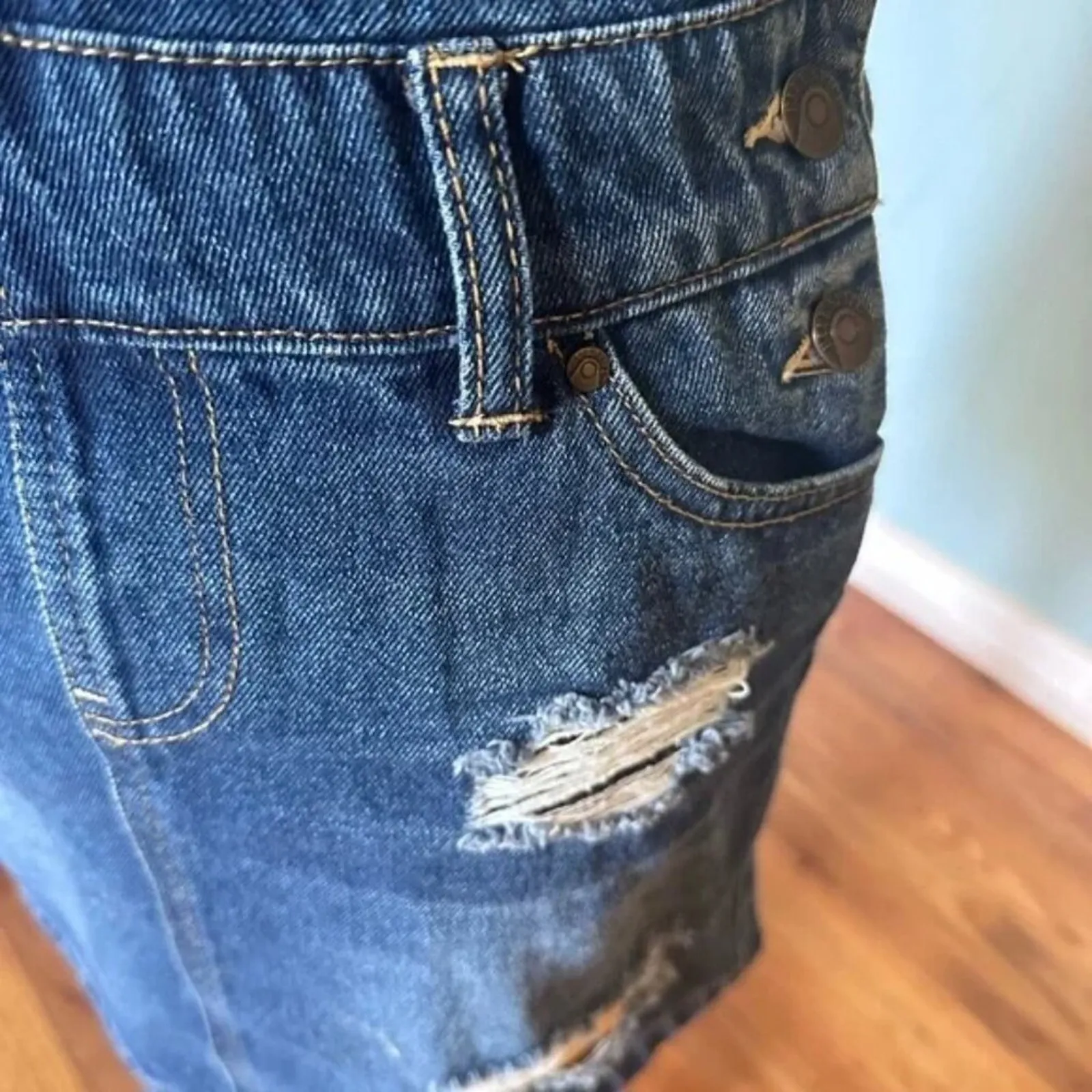 Blue Spice Denim Overall Skirt Size 1 - Image 2