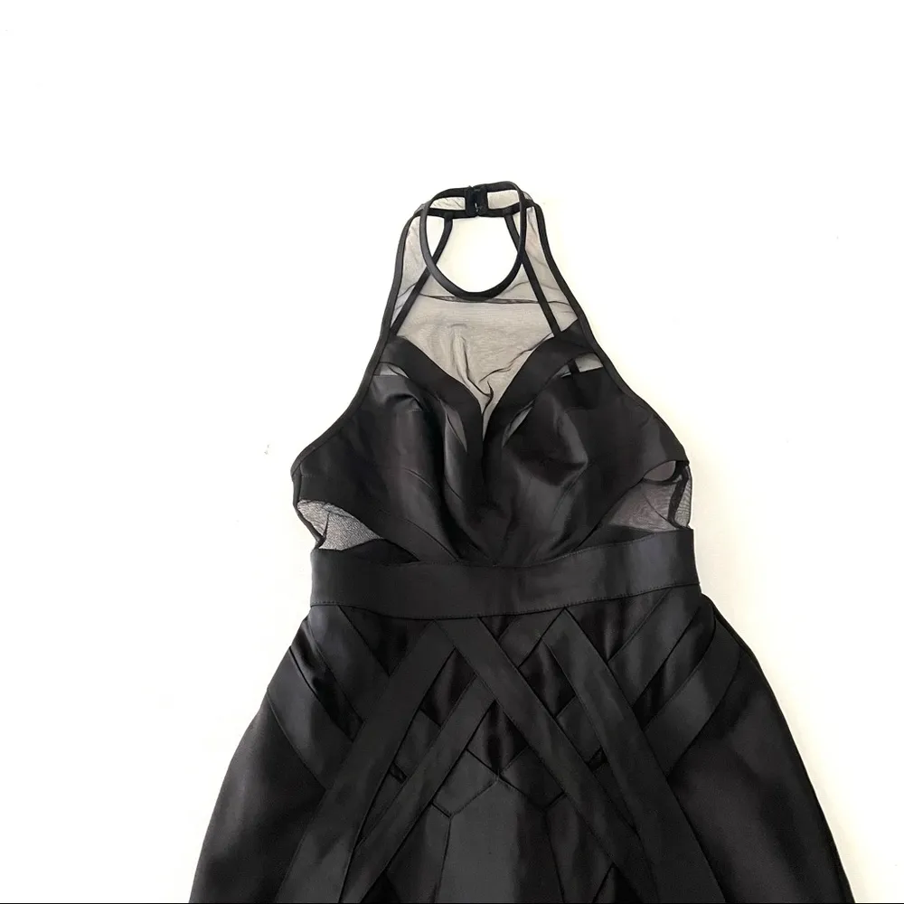 Nasty Gal Mesh Cutout Mini Halter Dress - Image 4