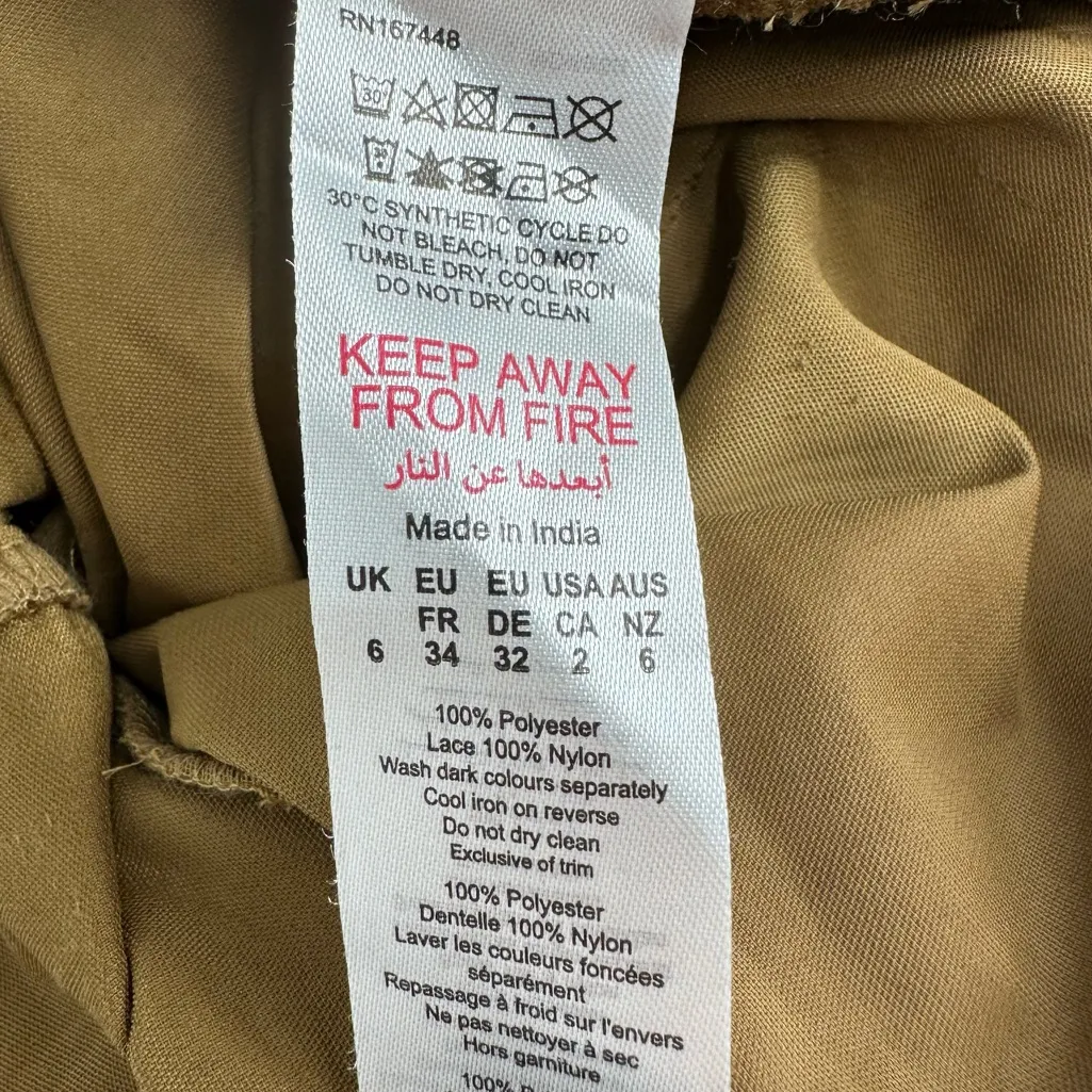 Nasty Gal Velvet Lace Trim Cut-Out Back Maxi Dress in Khaki size 2 NWT w/flaw - Image 10