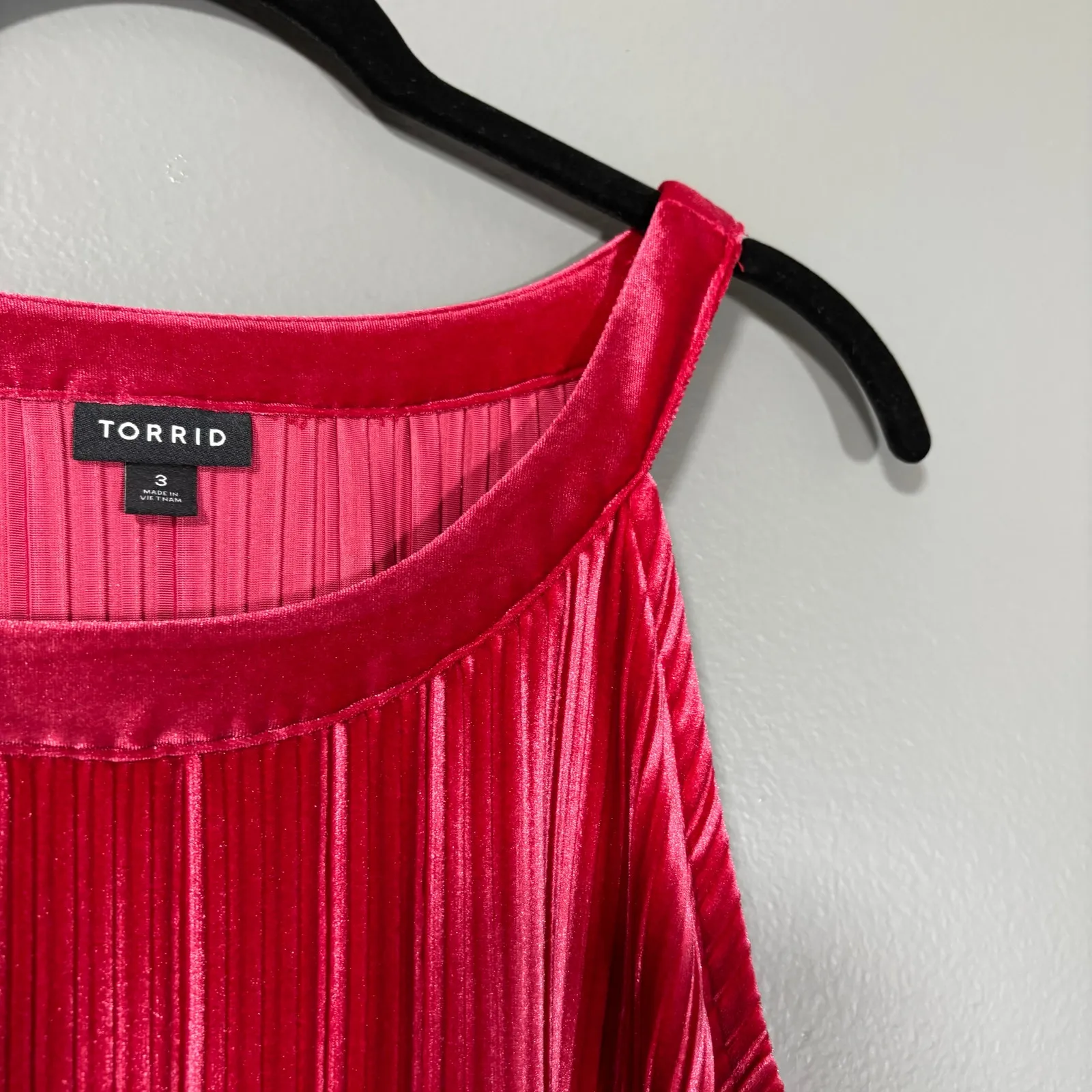 Torrid Red Velvet Whimysgoth Pleated Goddess Tank - 3 (3X) - Women's Plus Size - Image 2