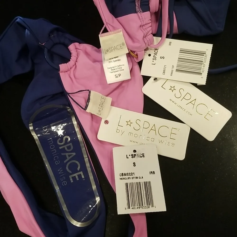 💕L*SPACE💕 Color Block Bikini (Ringo Top + Nancy Lee Bitsy Bottom) Small S NWT - Image 15