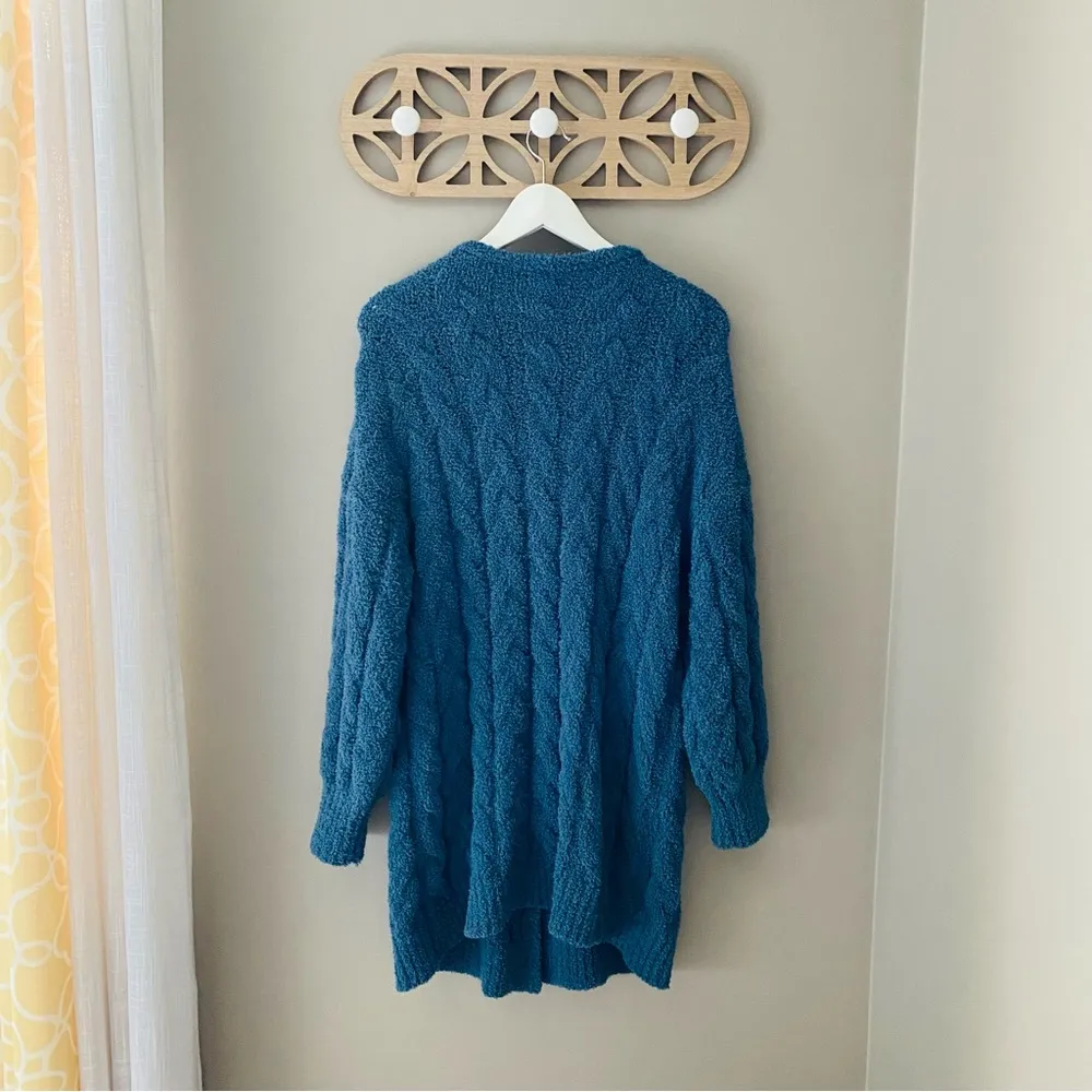 POL Long Button Up Cardigan Blue Sz Small - Image 6