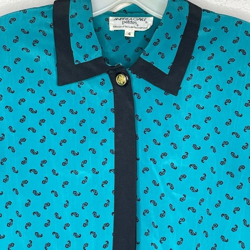 Vintage Andrea Gayle Skirt Set‎ Black Size 4 - Image 5