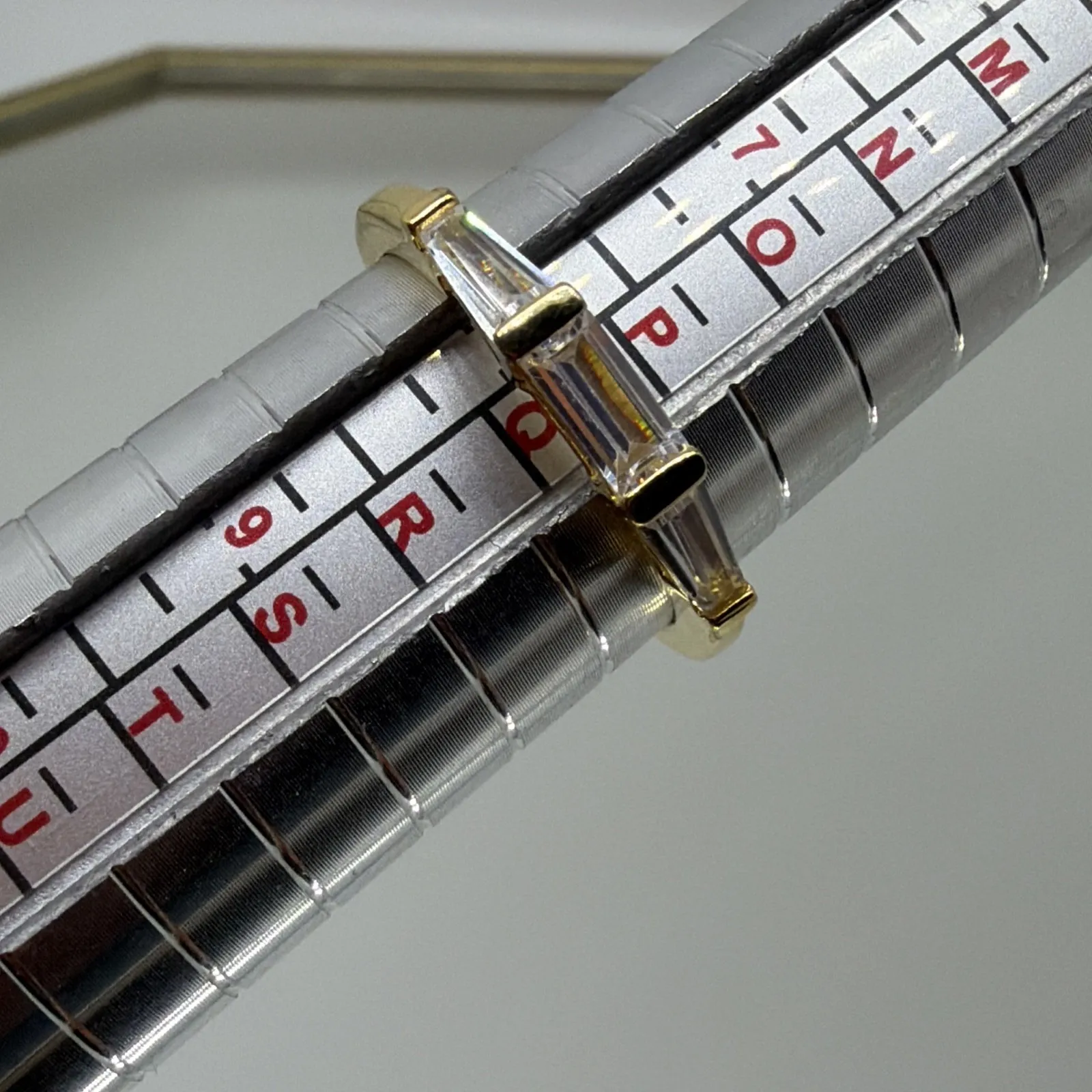 Silver 925 Round & Baguette Cut CZ 2.00TCW Wedding Set Size 8 6.84 Grams - Image 6