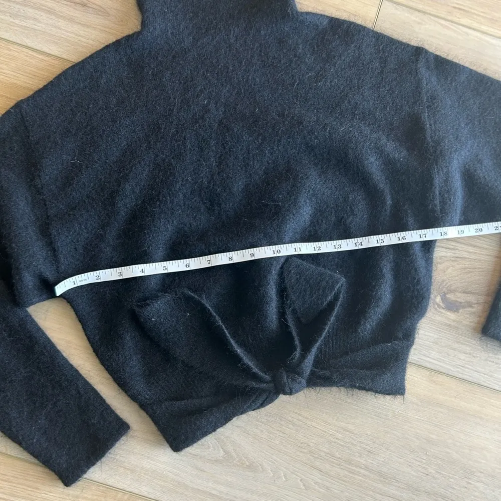 Aritzia - Wilfred Lorin Alpaca Blend Turtleneck Sweater Tie Detail Black Size S - Image 11