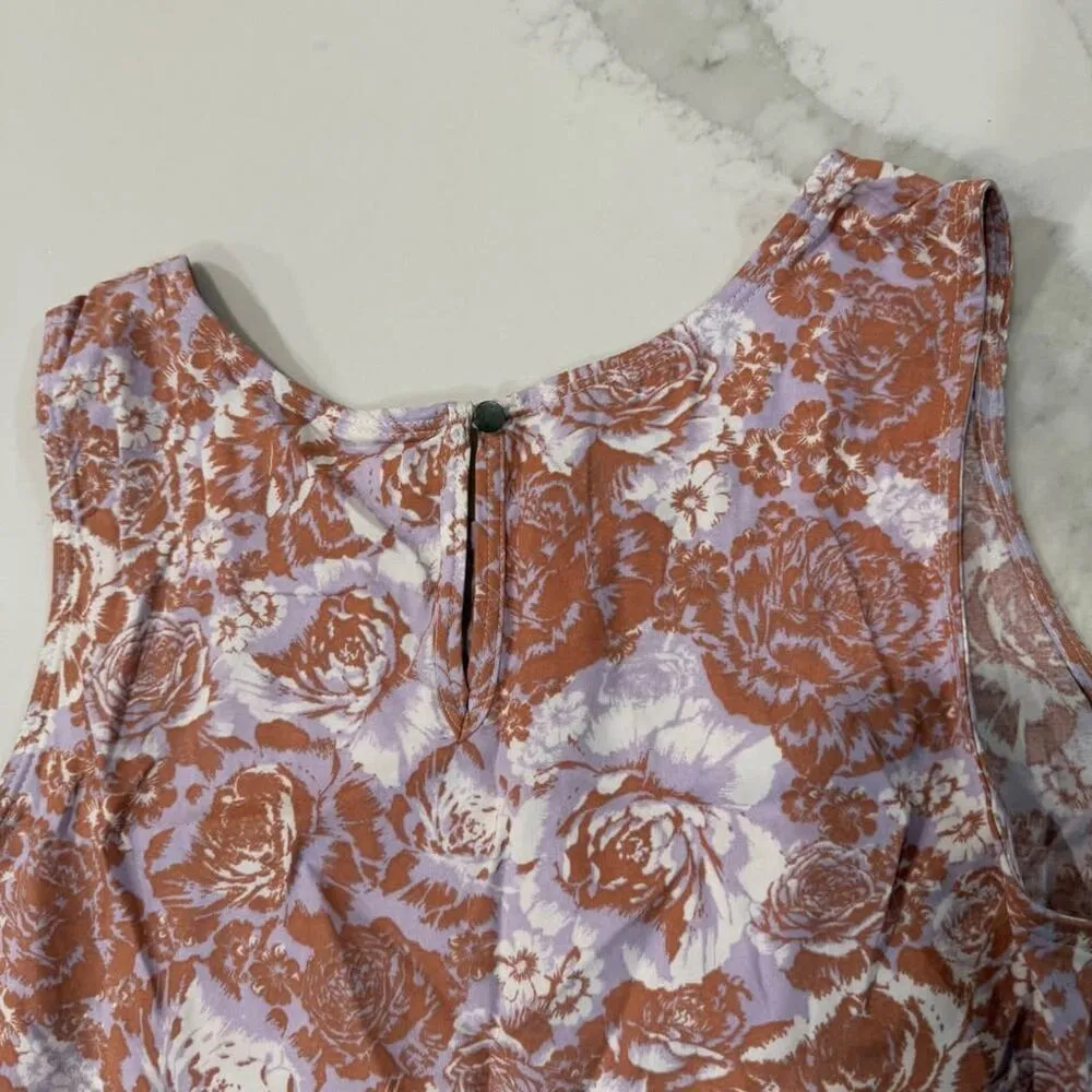 Maurices HighLow Tunic Sleeveless TankTop Womens Medium Pink/Orange Paisley Boho - Image 6