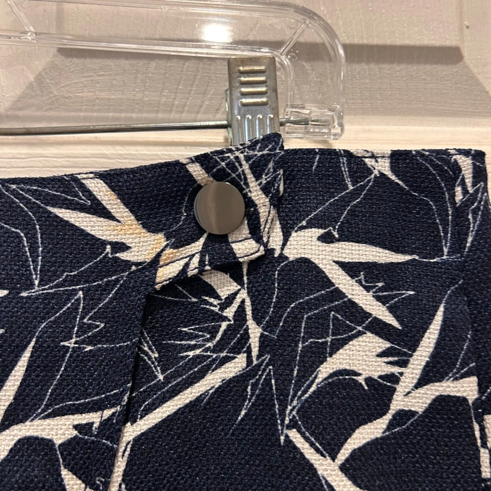 RACHEL ROY Womens 12 :Polynesian Paradise Blue White Bird Print Asymmetrical Black - Image 6